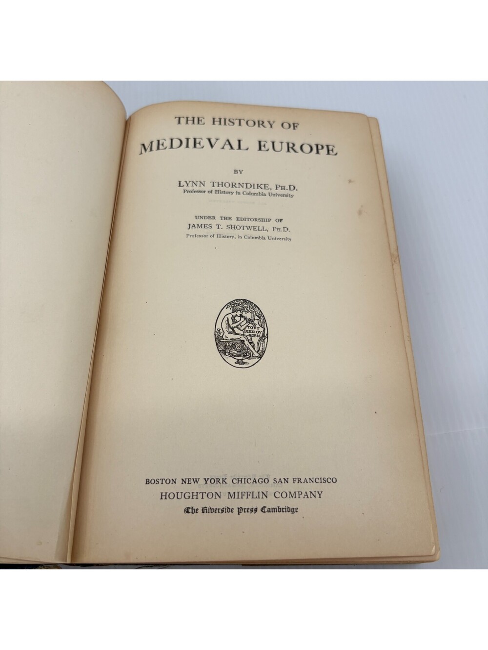 The History Of Medieval Europe Lynn Thorndike 1917 Hardcover Twelfth Impression